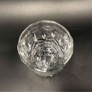 VINTAGE MAKERS MARK 46 Whiskey Rocks Glass Embossed Logo Tumbler‎ Glass.